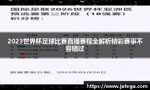 2023世界杯足球比赛直播赛程全解析精彩赛事不容错过