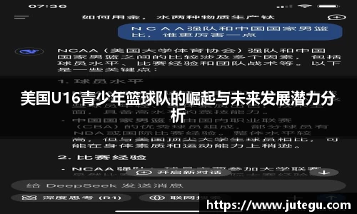 美国U16青少年篮球队的崛起与未来发展潜力分析